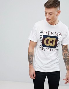 Белая футболка с надписью Carpe Diem River Island - Белый