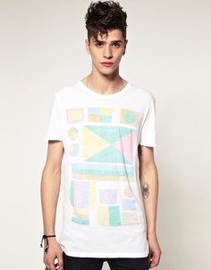 Футболка с принтом флаг ASOS - Белый
