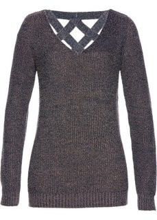 Пуловер (лиловый/натуральный камень) Bonprix