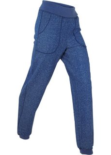 Трикотажные брюки с отворачивающимся поясом (ночная синь) Bonprix