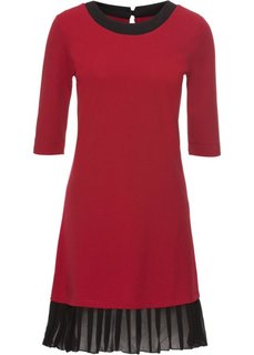 Платье с плиссировкой (красный) Bonprix