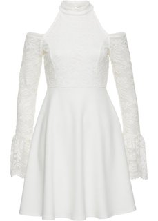 Платье с кружевной отделкой (белый) Bonprix