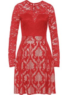 Платье с кружевной отделкой (малиновый) Bonprix