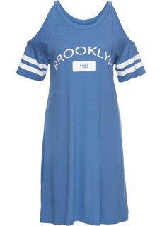 Платье (кристально-синий с рисунком) Bonprix