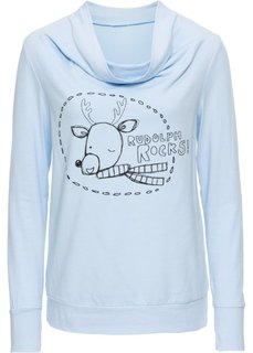 Футболка с длинным рукавом (синий лед) Bonprix