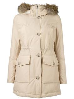 пальто-пуховик на молнии с капюшоном Woolrich
