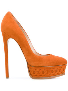 туфли-лодочки на платформе с изображением цепочки Casadei