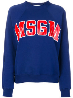 толстовка с рукавами реглан и логотипом MSGM