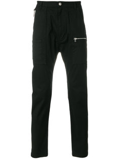 брюки кроя слим с карманами на молнии Helmut Lang