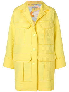 фактурное пальто с накладными карманами Emilio Pucci