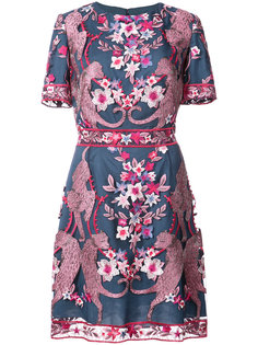 коктейльное платье с цветочным узором Marchesa Notte