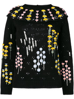 свитер с вышивкой Popflowers Valentino