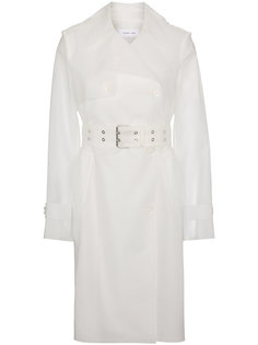 belted matte trench coat Helmut Lang