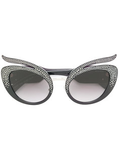 солнцезащитные очки с кристаллами Swarovski Miu Miu Eyewear