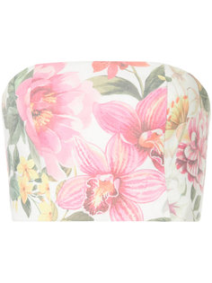 топ без лямок с принтом лотосов Bambah