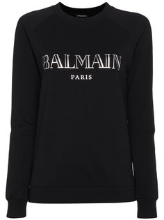 толстовка с длинными рукавами с принтом логотипа Balmain