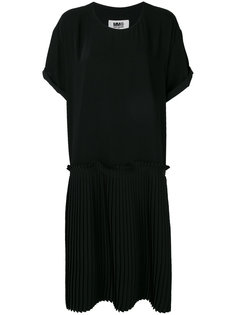 плиссированное платье-шифт свободного кроя Mm6 Maison Margiela