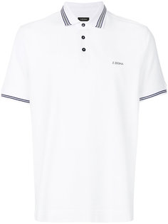 футболка-поло с полосатой окантовкой Z Zegna