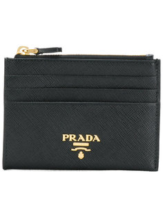 визитница из сафьяновой кожи Prada