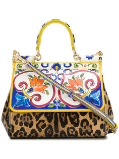 сумка-тоут с клапаном на магните Sicily Dolce &amp; Gabbana