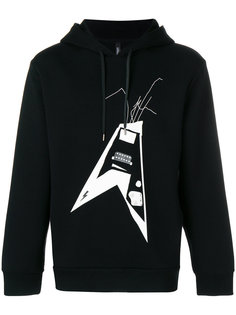 guitar print hoodie Neil Barrett