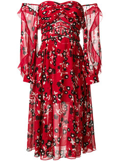 floral print off-shoulder dress Self-Portrait