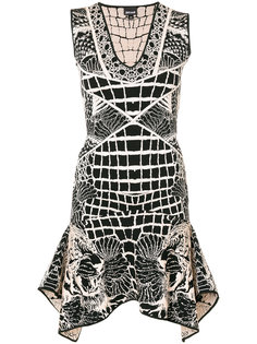 платье с вышивкой тигров Just Cavalli