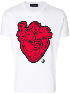 футболка с принтом heart Dsquared2