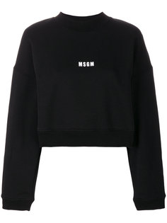 укороченная толстовка с логотипом MSGM