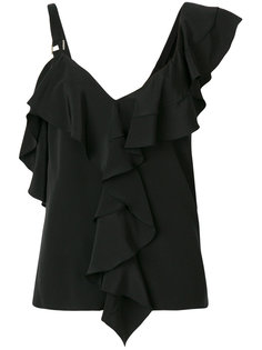 асимметричная блузка с оборочной отделкой Proenza Schouler