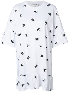 платье с принтом ласточек McQ Alexander McQueen