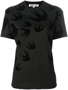 футболка с принтом ласточек McQ Alexander McQueen