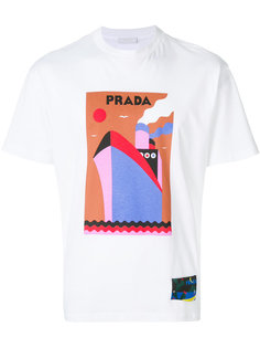 футболка с принтом корабля  Prada