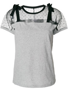 футболка с панелями из тюля Red Valentino