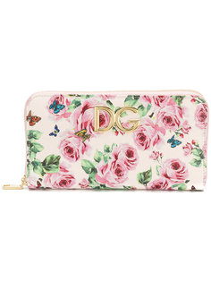 кошелек с принтом роз Dolce &amp; Gabbana