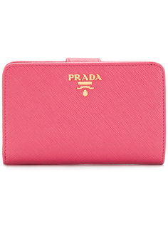 кошелек на молнии с логотипом Prada