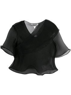 укороченная блузка с рюшами  Helmut Lang