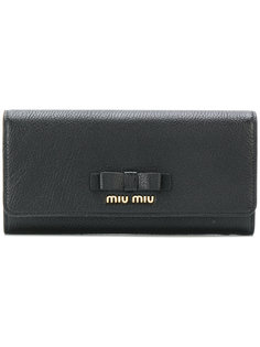 bow detail continental wallet Miu Miu