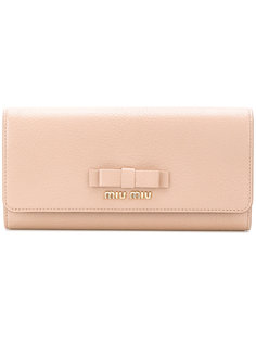 bow detail continental wallet Miu Miu