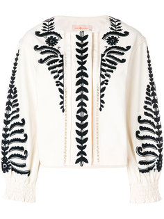 укороченная куртка с вышивкой Tory Burch