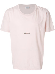 футболка с заплаткой с логотипом  Saint Laurent