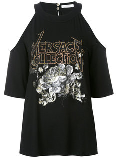 декорированный топ с вырезами на плечах  Versace Collection