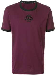 футболка с вышивкой логотипа Dolce &amp; Gabbana