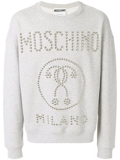 толстовка с логотипом и заклепками  Moschino