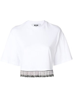 топ с бисерной бахромой  MSGM