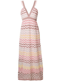 длинное платье с узором "зигзаг" M Missoni