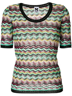 трикотажная футболка с зигзагообразным узором M Missoni
