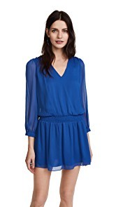 alice + olivia Adaline Smock Waist Dress