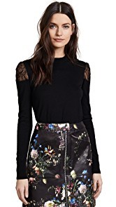 Adam Lippes Lace Crew Neck Sweater