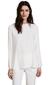 Adam Lippes Crew Neck Satin Tunic